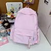 Mochila Feminina Xadrez Colorida Estilo Japonês Ins Fresca para Alunos do Ensino Fundamental e Médio Mochila Casual Versátil de Grande Capacidade