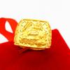 Anel aberto de areia do Vietnã Golden Fortune latão banhado a ouro zodíaco masculino Dragão anel Buda barrigudo grande fornecimento atacado