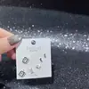 Nuevo Conjunto de Pendientes de Múltiples Piezas de Lingshang, Pendientes de Diseño de Moda de Lujo Accesible, Circonita Súper Brillante, Galvanoplastia Ecológica, Joyería de Yiwu