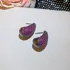 Brincos Luxuosos Coloridos de Flor e Borboleta com Zircônia e Franja para Jovens Ricas, Brincos da Moda com um Toque de Luxo de Alto Padrão