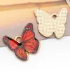 Venta Directa de Fábrica de Llaveros, Collares, Pulseras, Colgantes y Accesorios DIY de Mariposas de Esmalte Colorido de 20 Estilos Transfronterizos