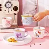 Taza Medidora de Leche Serie Familia Sanrio 340ml Taza para Desayuno de Leche y Café Linda y Exquisita