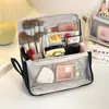 Bolsa de Cosméticos Feminina Nova Compartimentada Autoportante Grande Capacidade Viagem Portátil Bolsa Portátil com Compartimentos