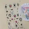 Adesivos 5D para nail art de Halloween com relevo que brilham no escuro, 3D à prova d'água, adesivos fofos de menina de desenho animado para unhas, estilo YG