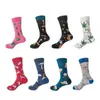Calcetines de Algodón Arcoíris Cigarrillo Gato Pony Cactus Barra para Mujer de Cuatro Estaciones y para Hombre de Moda
