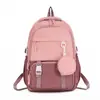 Mochila Escolar Color Block para Estudiantes de Secundaria y Preparatoria, Mochila Trendy de Gran Capacidad para Hombres, Mochila Casual de Tela Oxford, Moda Urbana