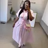 Ropa de Mujer Transfronteriza Europea y Americana Tallas Grandes Africanas Moda Verano 2026 Nuevo Vestido Camisa Rayado de Manga Corta con Solapa para Mujer