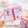 Lindo Cartoon Modificado Hermosa Chica Doble Bobina Cuaderno de Juego, Pegatinas de Atuendo para Niñas, Material de Diario de Juguete, Libro Silencioso