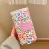 Gomas para el Cabello Estilo Coreano en Lata, 400 Piezas, Anillos de Toalla Plegados de Colores Graduados, Bandas para el Cabello Lisas de Colores Caramelo para Niñas