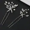 Acessórios de Cabelo para Noivas Transfronteiriços, Grampo de Cabelo em Forma de U com Strass e Pérolas, Acessórios de Enfeite de Cabelo, Presilha de Cabelo de Casamento Feita à Mão