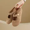 Sandálias Birkenstock de veludo sem cadarço para pessoa preguiçosa, sandálias fechadas respiráveis para mulheres, meias-sandálias para mulheres, calçados externos com aumento interno de altura, sandálias de sola grossa