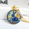 Reloj de Bolsillo Dorado Estilo Chino Doce Animales Zodiacales Colgante Tapa abatible Regalo para Estudiante Patrón Personalizable Reloj de Cuarzo Al por Mayor