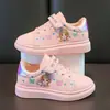 Zapatillas Blancas Lisas Versátiles para Niñas, Zapatos Nuevos de Primavera Estilo Coreano para Niños, Zapatos Deportivos para Niños Mayores, Zapatillas Casuales de Tabla