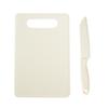 Tabla de cortar con cuchillo de seguridad para niños, adecuada para cortar verduras, no daña la mano, cuchillo y tenedor, vajilla de educación temprana para jardín de infantes, cuchillo de plástico para melón y pastel de frutas