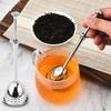 Filtro de té de acero inoxidable personalizado Tipo pulsador Drenaje de té Infusor de té retráctil Filtro de té Separación de té y agua Dios