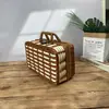 Caja de ratán vintage empaque de regalo de boda caja de ratán almacenamiento de Navidad bolso de mano de ratán caja de regalo de ratán
