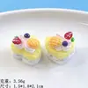 Novo Bolo Sanduíche de Frutas Artificiais com Creme Acessórios de Resina Pingente Artesanal DIY Acessórios de Cabelo Fivela de Sapato Beleza