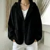 Outono Inverno 2026 Novo Estilo Transfronteiriço Moda Casual Feminina Europeia Americana Jaqueta com Capuz de Veludo Cotelê Cardigan Moletom Top