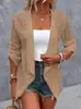2023 outono e inverno europeu e americano Amazon TEMU estação independente cross-border novas roupas femininas cor sólida casual cardigan manga botão
