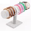 Três-camada anel de cabelo flanela display rack cabeça flor pulseira jóias rack relógio pulseira jóias rack de exibição de jóias