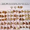 Strass de Cristal de Alta Qualidade K9, Cor Café Maillard, 12*13, Brilho Deslumbrante, Strass em Forma de Coração com Fundo Pontiagudo, Decoração para Nail Art