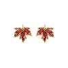 Moda Venta Caliente Pendientes Collar Hoja de Arce Temperamento Diseño de Nicho Pendientes de Botón de Lujo Ligero Pendientes Versátiles Mujeres Venta al por Mayor
