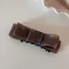Grampo de cabelo tipo banana com poá de gaze estilo coreano, grampo de rabo de cavalo, grampo de cabelo com laço, acessório de cabelo com clip para torcer na parte de trás da cabeça para mulheres