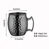 Taza Mule Bar Acero Inoxidable 304 Metal Moscow Mule Martillada Copa de Cóctel Julep Cobre Copa de Cóctel Transfronterizo