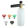 Máquina de limpieza regadera de espuma Pistola de agua para lavado de autos de alta presión bote espumante juego de boquillas de cinco colores fabricantes mayoreo bote PA