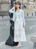 Cardigan Tricotado Auricularia Estilo Francês Fio Irregular Seda de Gelo Feminino Verão Novo Fino Botão de Pérola Protetor Solar Ar Condicionado Camisa Top