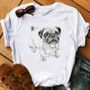 Amazon desejo manga curta europeu e americano divertido animal gato e cachorro estampa padrão gola redonda manga curta camiseta top AliExpress
