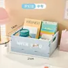 Cesta de almacenamiento plegable para escritorio, caja organizadora para el hogar, diseño elegante, adecuada para cosméticos, papelería y snacks, apilable para almacenamiento