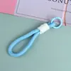 Alça de pulso com cordão trançado color-blocking tecido de alta qualidade curta resistente para copo simples bolsa transversal para celular clipe de cordão