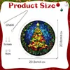 PT-TYU302 Etiqueta de Rompecabezas Acrílico de Árbol de Navidad Transfronterizo Decoración Colgante para Ventana Atmósfera Navideña Adorno