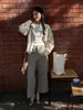 Pantalones Casuales Khaki para Mujer Shijian 2026 Otoño Nuevos Versátiles Elásticos Adelgazantes Rectos de Nueve Puntos 22175