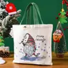 Saco de presente de Natal, bolsa de lona infantil com desenho animado, saco de embalagem personalizado com logotipo