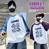 Ropa para Niños Ropa de Otoño para Niños Nueva Sudadera de Dibujos Animados con Cuello Redondo Tallas Mediana y Grande Ropa Básica Suelta y Bonita para Niños Primavera y Otoño 2025