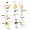 Preservación del Color Paquete de Oro de 14 Quilates Pendientes Colgante Accesorios Latón Chapado en Oro Colgante Geométrico Sin Decoloración Pendientes Hechos a Mano DIY Material