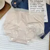 Pantaletas de Modal Sin Costuras para Niña con Refuerzo de Seda de Morera, Cintura Alta Elástica de Encaje, de Cintura Media, Bragas Ajustadas a la Cadera para Mujer