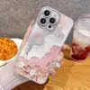Aplicável ao Apple instantaneamente se torna 17promax estilo chinês paisagem pintura a óleo flores nuvens gaze iphone celular capa macia e rígida personalizada