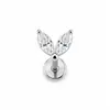 Brincos de liga de titânio G23 para mulheres, novo estilo europeu e americano, piercing corporal em formato de marquise F136, piercings labiais e de língua, em estoque para atacado