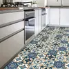 Película de Azulejo Floral Mediterrâneo CTZS Mural Marroquino Vintage Autoadesiva Forro de Armário Estilo Boho Retrô À Prova d'Água Resistente a Manchas Fácil de Remover Para Bancada de Cozinha Backsplash de Banheiro Renovação de Móveis 40cmx1m/3m/5m/10m