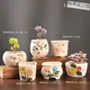 Vasos de Cerâmica Bruta Sem Esmalte para Flores Frescas com Características Zen Criativas, Novo Conjunto Respirável para Plantas Suculentas, Frete Grátis