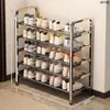 Zapatero multiusos de acero inoxidable, apto para uso doméstico, no requiere ensamblaje, estante de almacenamiento versátil para entradas, dormitorios y propiedades de alquiler; estanterías para zapatos al por mayor disponibles
