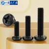 Parafuso de Aço Inoxidável 304 Preto Parafuso Phillips Cabeça Arredondada Parafuso de Máquina Cabeça Chata Oxidada Preta M2M3M4M5M6M8