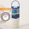 Taza de Acero Inoxidable 316 con Aislamiento al Vacío, Taza Grande de Hielo para Exteriores, Taza Portátil para Coche Estilo Pintura al Óleo