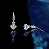 Aretes de Moissanita de Plata Esterlina S925, Lujo Accesible, Aretes Inteligentes con Borla, de Alta Gama, Simples, Modernos y Versátiles