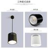 Foco LED abierto sin apertura, foco de techo negro, luz colgante nórdica, para el hogar, techo grande, exterior