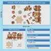 Decoración de Atmósfera Navideña Pegatinas Electrostáticas para Puertas y Ventanas de Vidrio Reno Ardilla Oso Polar Muñeco de Nieve Corona Chimenea