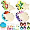 Amazon 33 Peças Molde de Corte de Sanduíche Estrela Dinossauro Coração Redondo Corte de Sanduíche Molde para Torrada Pão